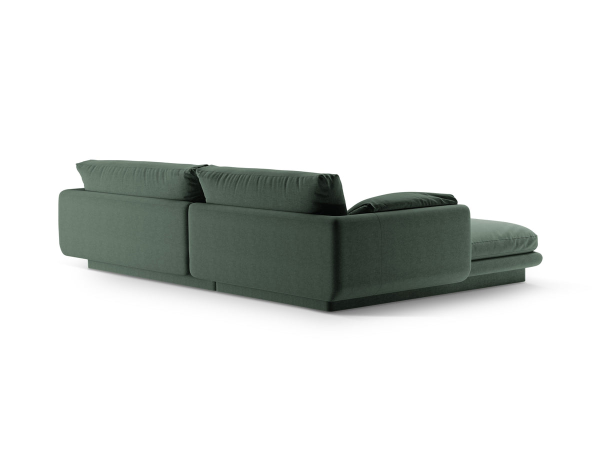 Torino Ecksofa rechts 4 Sitzer in Moss Green-Wind präsentiert im Onlineshop von KAQTU Design AG. L-Sofa rechts ist von Micadoni