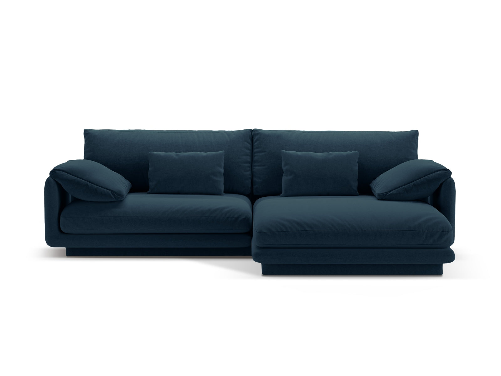 Torino Ecksofa rechts 4 Sitzer in Navy Blue präsentiert im Onlineshop von KAQTU Design AG. Ecksofa rechts ist von Micadoni