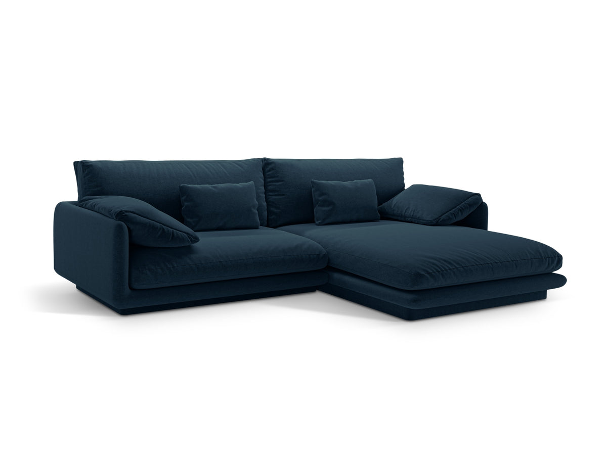Torino Ecksofa rechts 4 Sitzer in Navy Blue-Wind präsentiert im Onlineshop von KAQTU Design AG. L-Sofa rechts ist von Micadoni