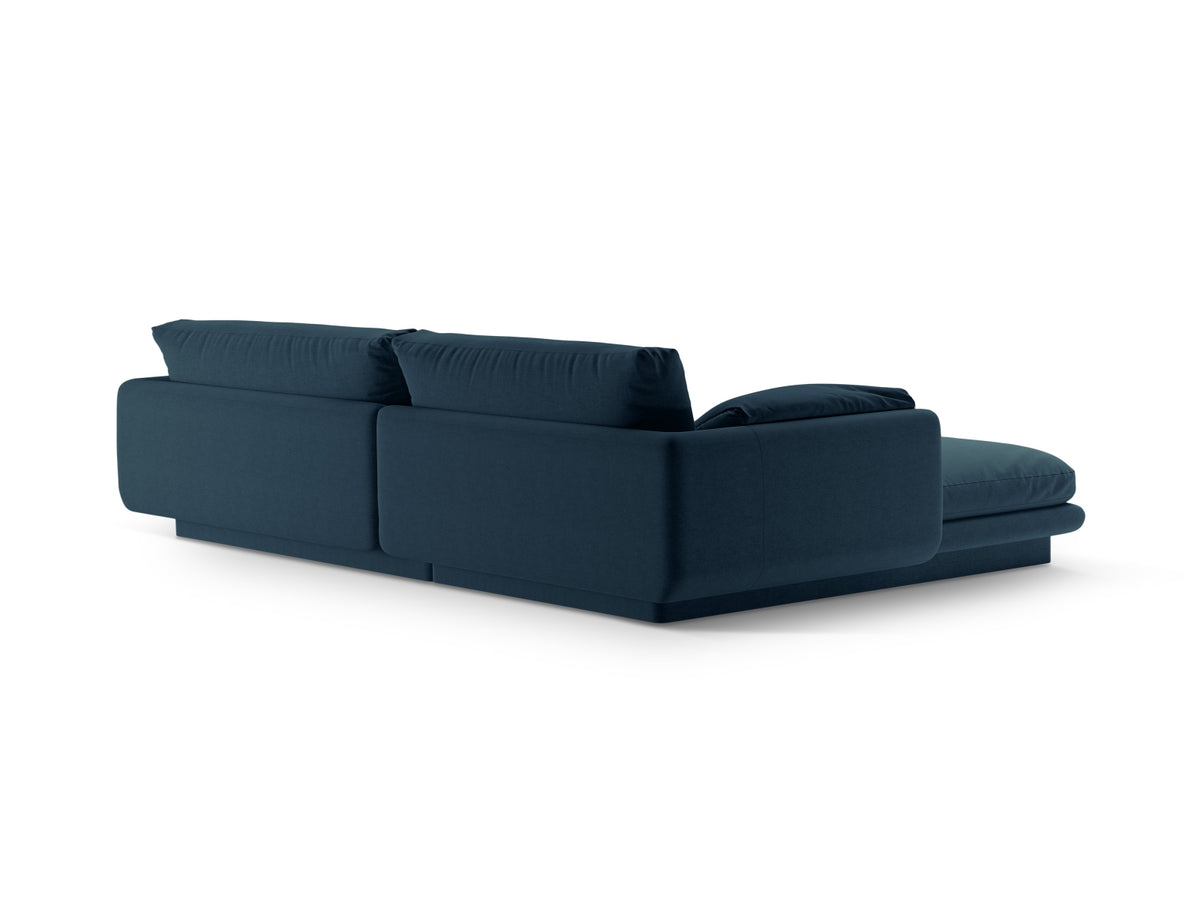 Torino Ecksofa rechts 4 Sitzer in Navy Blue-Wind präsentiert im Onlineshop von KAQTU Design AG. L-Sofa rechts ist von Micadoni