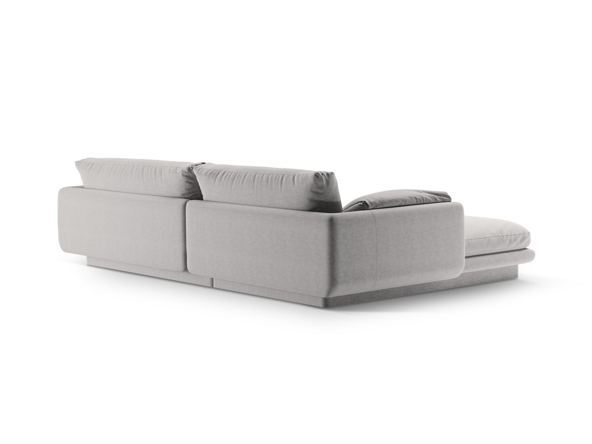 Torino Ecksofa rechts 4 Sitzer in Light Grey-Wind präsentiert im Onlineshop von KAQTU Design AG. L-Sofa rechts ist von Micadoni