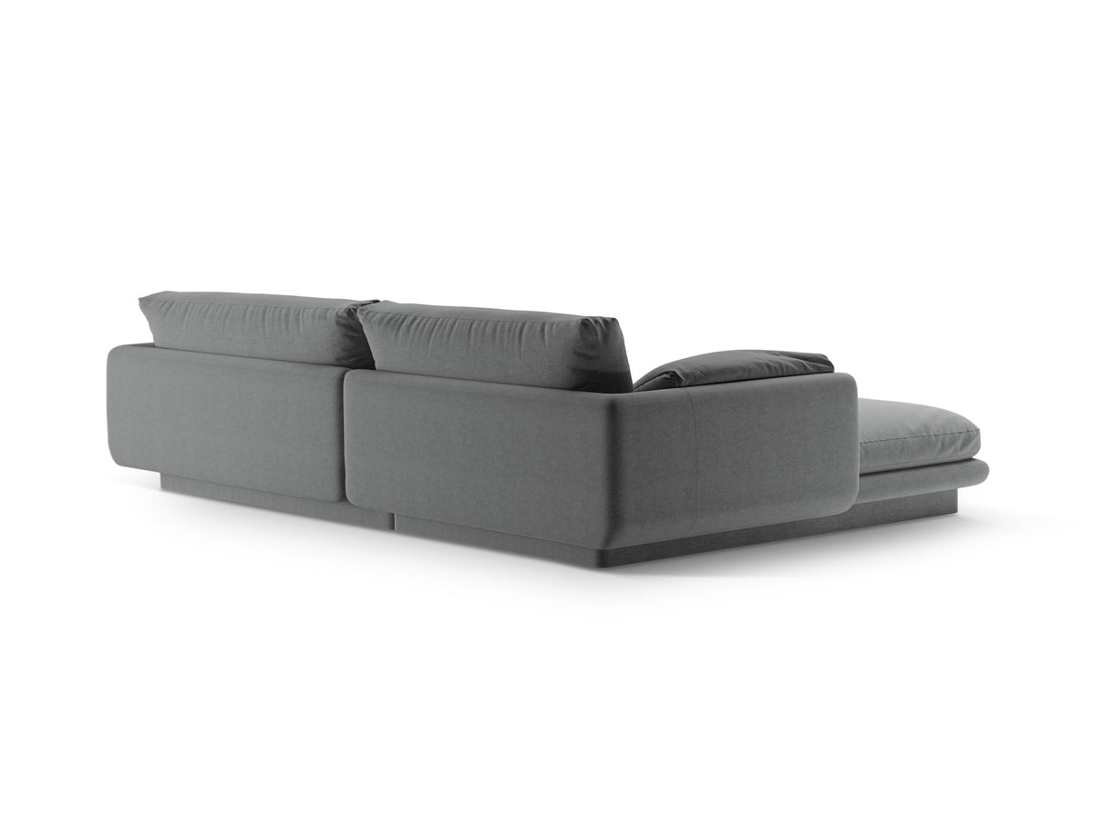 Torino Ecksofa rechts 4 Sitzer in Dark Grey-Wind präsentiert im Onlineshop von KAQTU Design AG. L-Sofa rechts ist von Micadoni