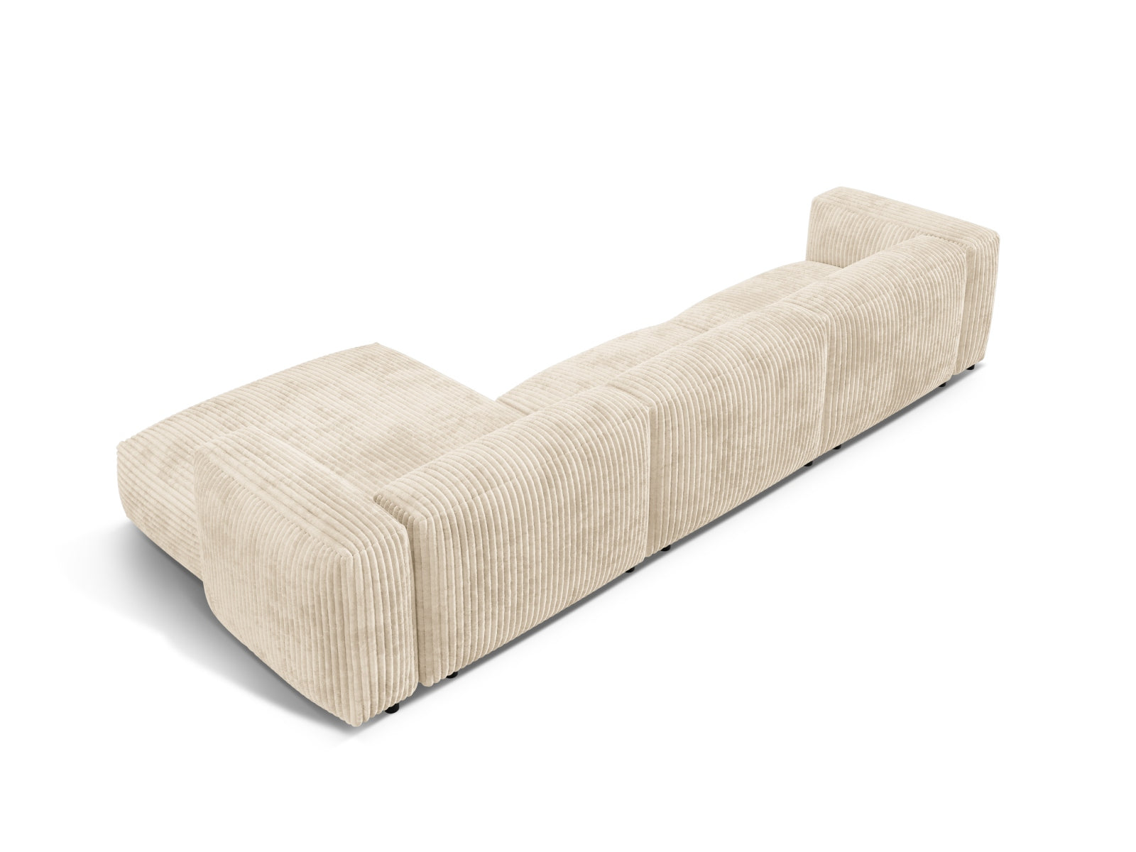 Elegantes, modulares Ecksofa Martina in hellem Beige, 3-Sitzer, ideal für stilvolle Räume, flexibel und komfortabel, erhältlich bei KAQTU.
