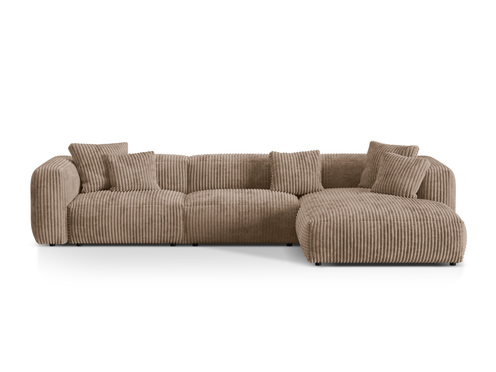 Martina Modulares Ecksofa rechts 3 Sitzer in Acorn-Tilia präsentiert im Onlineshop von KAQTU Design AG. L-Sofa rechts ist von Micadoni