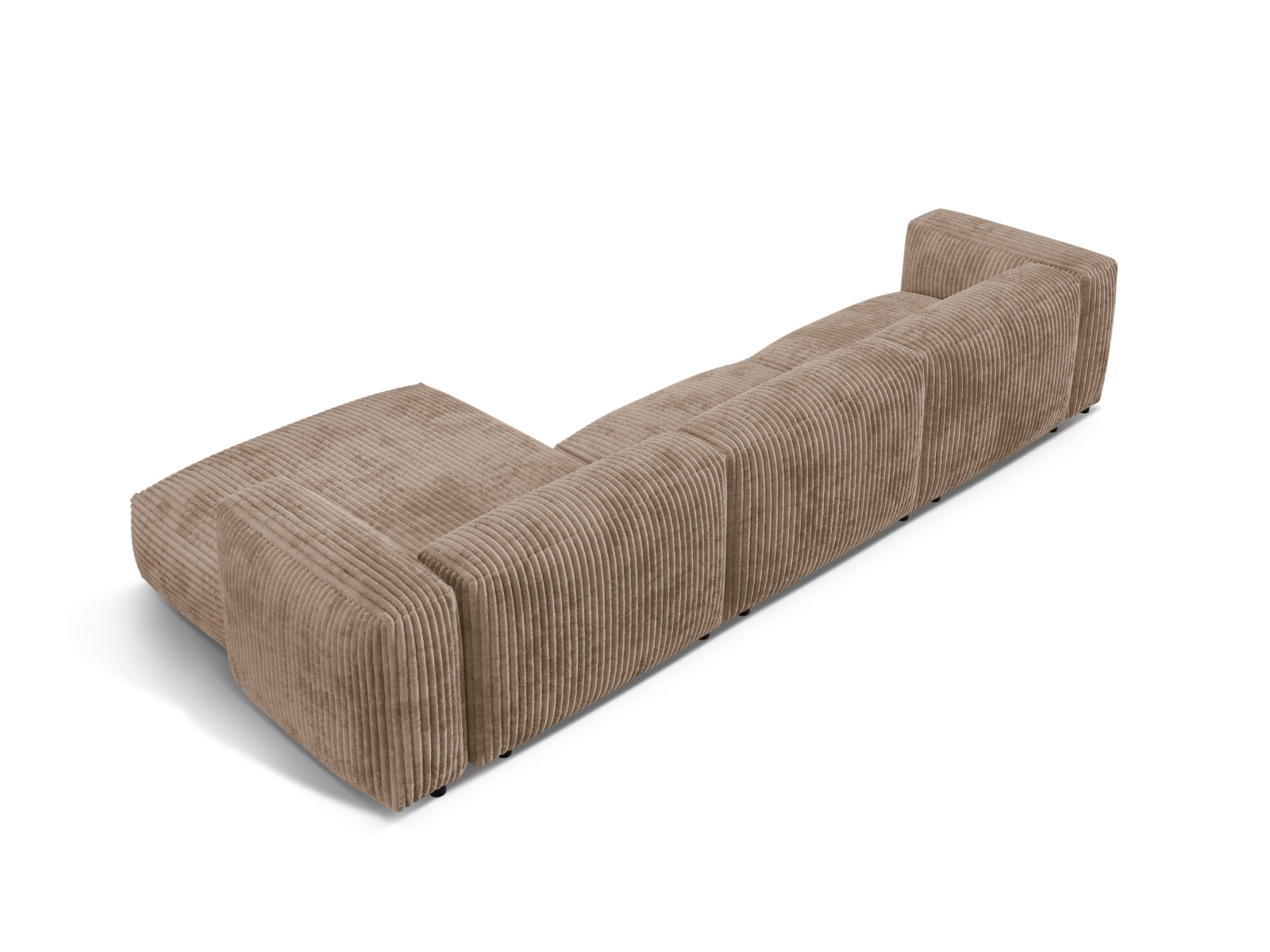 Elegantes Martina Ecksofa in Acorn-Tilia, 3-Sitzer, modulare Bauweise, ideal für stilvolle und einladende Wohnräume.