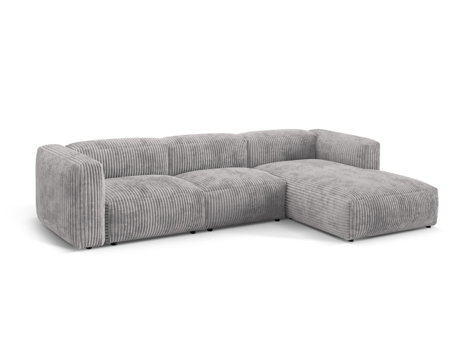 Entdecken Sie das elegante Martina Ecksofa von Micadoni – ein modulares 3-Sitzer Sofa in Light Grey, das Komfort und Stil vereint.