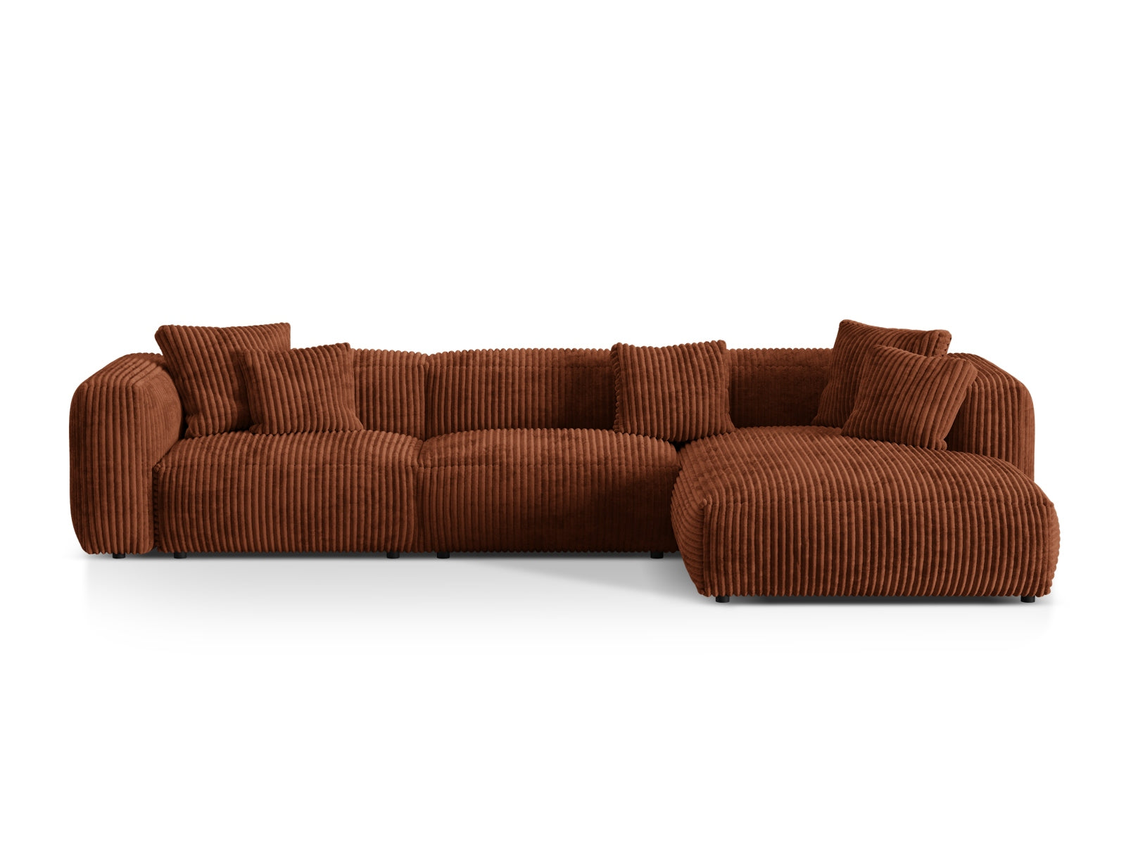 Martina Modulares Ecksofa rechts 3 Sitzer in Brick-Tilia präsentiert im Onlineshop von KAQTU Design AG. L-Sofa rechts ist von Micadoni