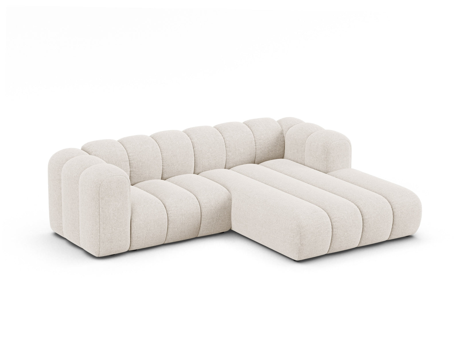 Erleben Sie das Lupine Modular Ecksofa rechts 3 Sitzer von Micadoni – stilvolles Boucle-Design trifft auf unvergleichlichen Komfort für Ihr Zuhause.