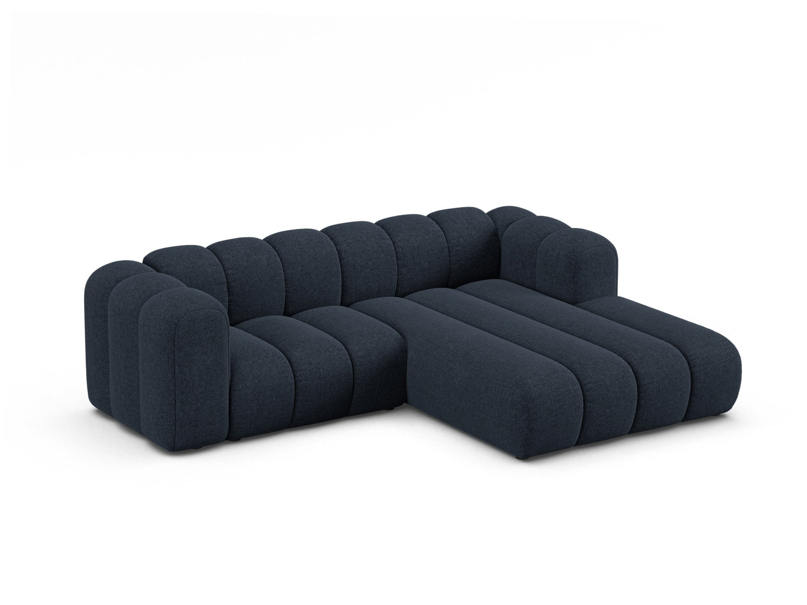 Elegantes Lupine Modular Ecksofa in Navy Blue-Eden, 3-Sitzer, ideal für stilvolle Wohnräume, erhältlich bei KAQTU Design AG.