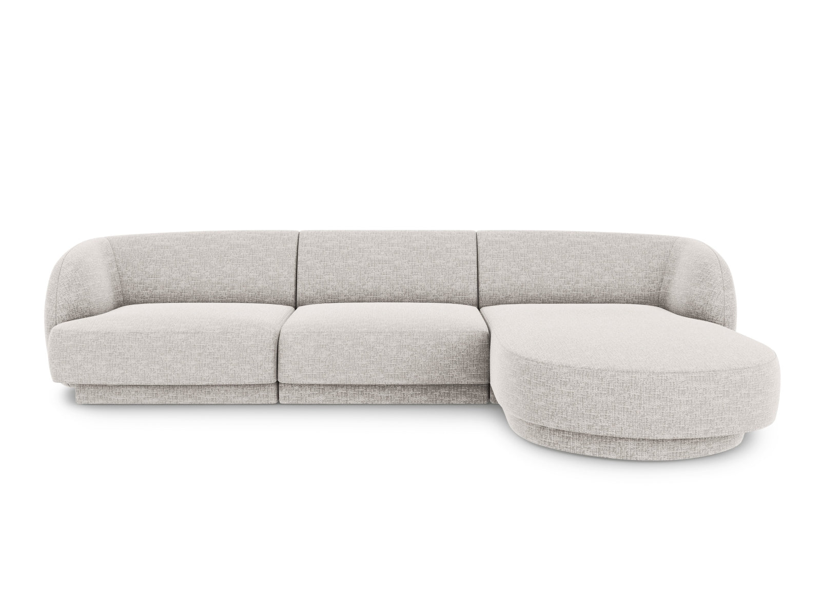 Miley Ecksofa rechts 4 Sitzer in Silver präsentiert im Onlineshop von KAQTU Design AG. Ecksofa rechts ist von Micadoni