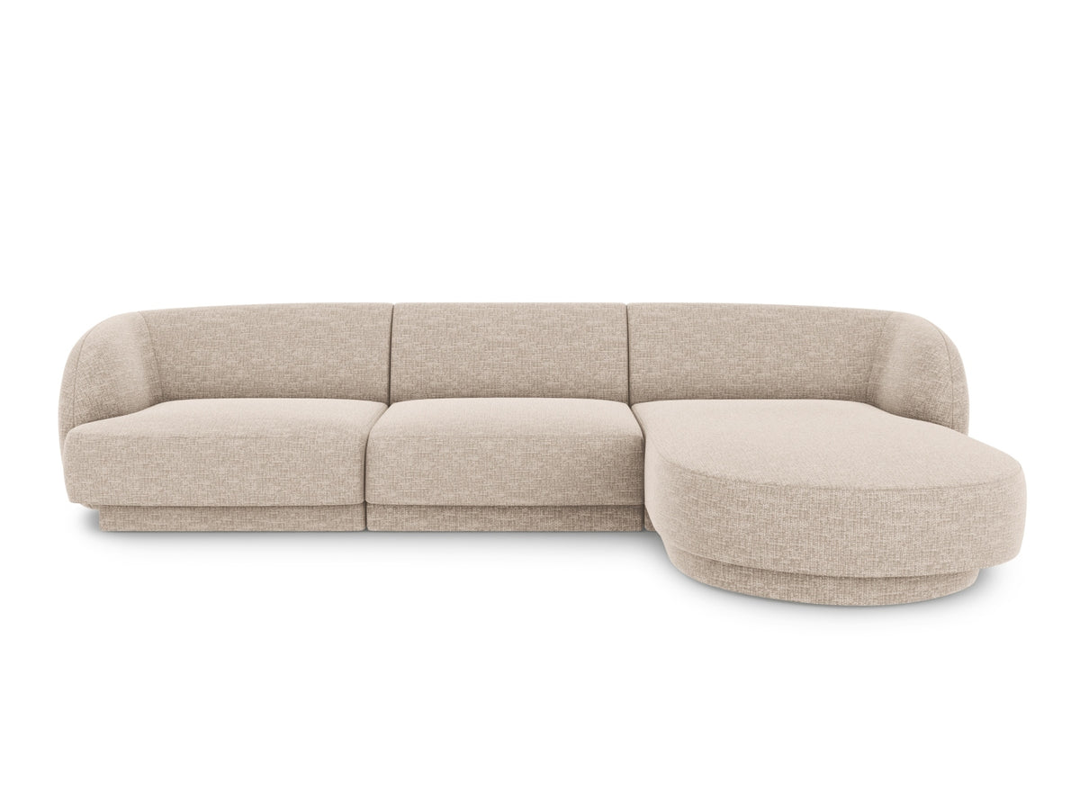 Miley Ecksofa rechts 4 Sitzer in Beige-Eden präsentiert im Onlineshop von KAQTU Design AG. L-Sofa rechts ist von Micadoni