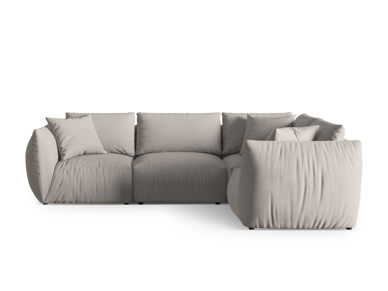 Chris Ecksofa rechts 4 Sitzer in Natural-LINS präsentiert im Onlineshop von KAQTU Design AG. Ecksofa rechts ist von Micadoni