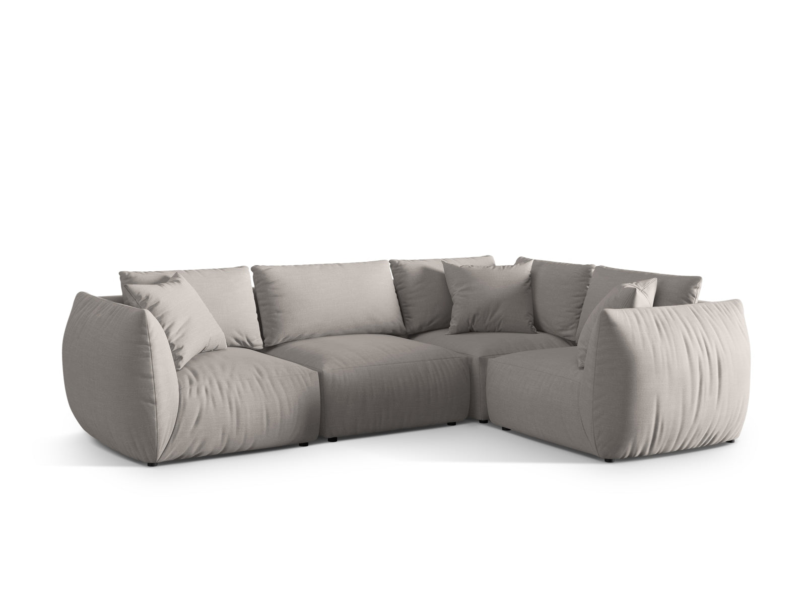 Chris Ecksofa rechts 4 Sitzer in Natural-LINS präsentiert im Onlineshop von KAQTU Design AG. Ecksofa rechts ist von Micadoni