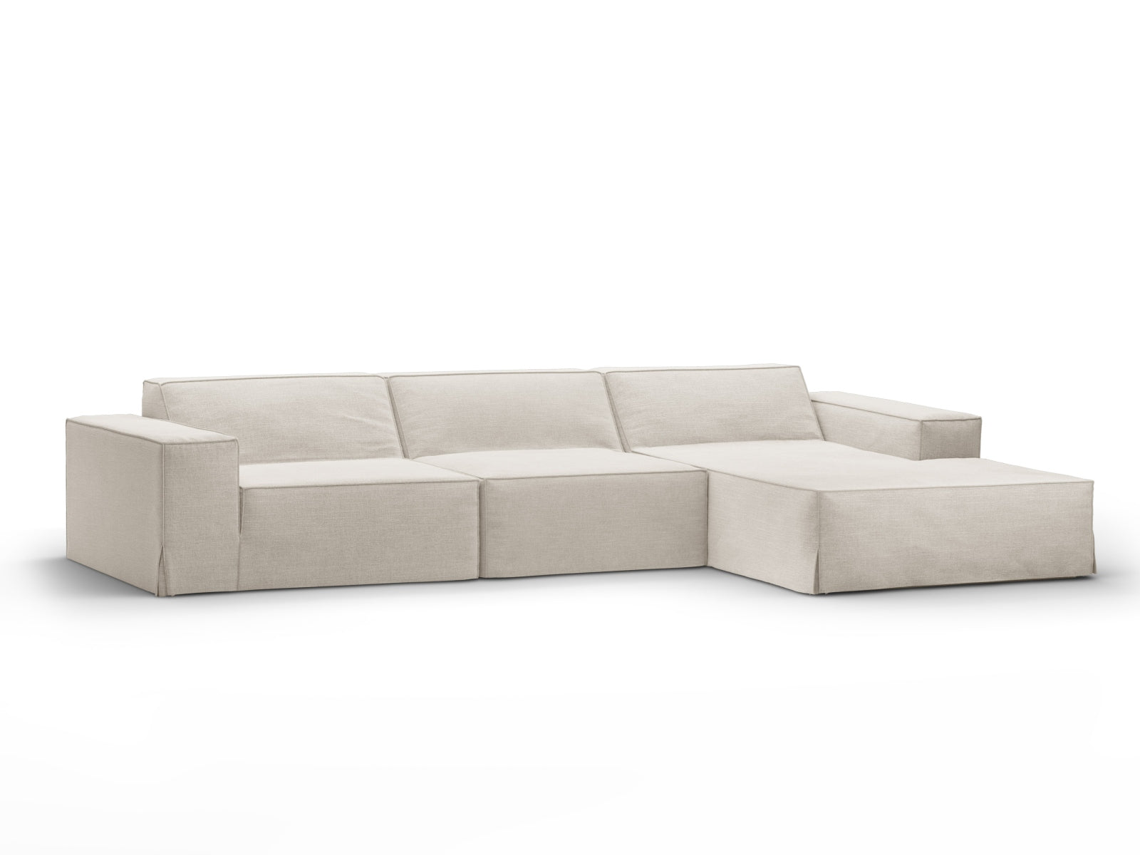 Jodie Modular Ecksofa rechts 4 Sitzer in Natural präsentiert im Onlineshop von KAQTU Design AG. Ecksofa rechts ist von Micadoni