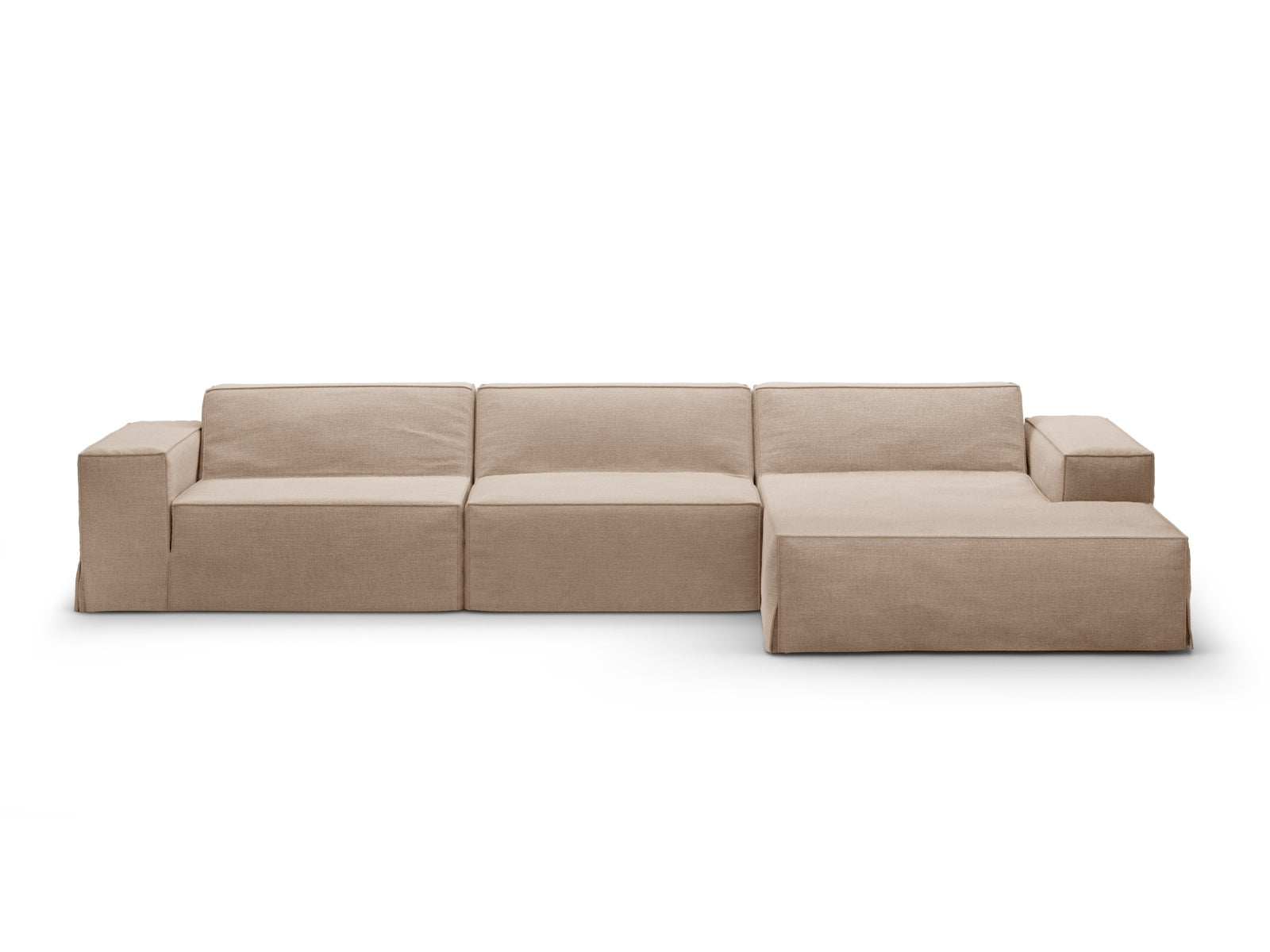 Jodie Modular Ecksofa rechts 4 Sitzer in Sand präsentiert im Onlineshop von KAQTU Design AG. Ecksofa rechts ist von Micadoni