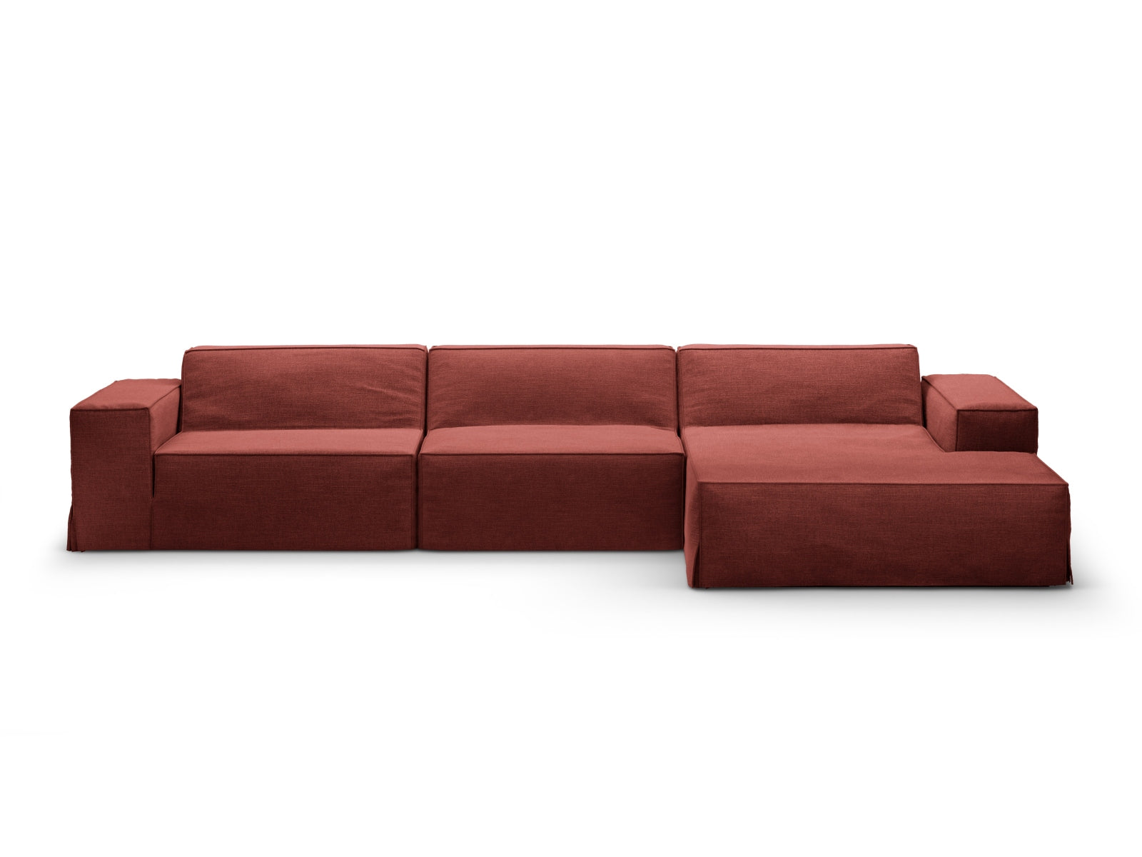 Jodie Modular Ecksofa rechts 4 Sitzer in Cherrywood präsentiert im Onlineshop von KAQTU Design AG. Ecksofa rechts ist von Micadoni