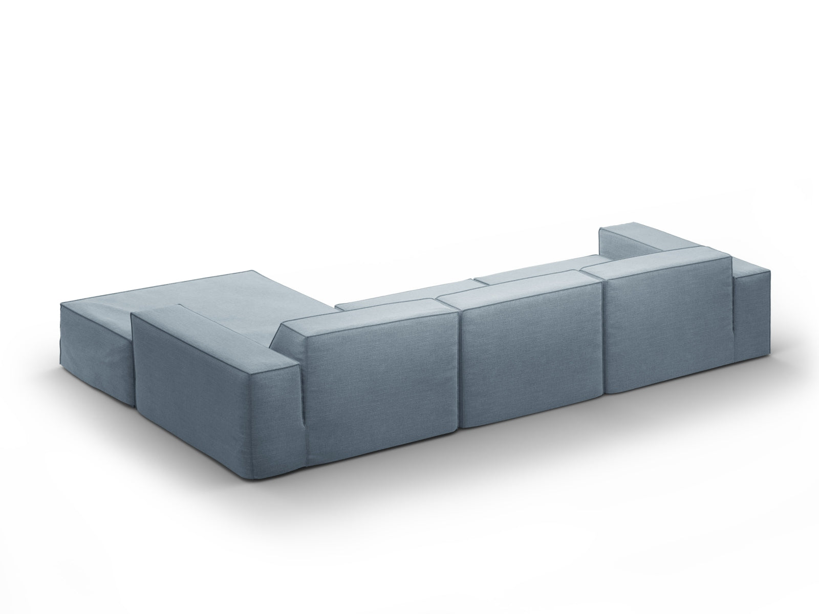 Jodie Modular Ecksofa rechts 4 Sitzer in Muted Blue präsentiert im Onlineshop von KAQTU Design AG. Ecksofa rechts ist von Micadoni