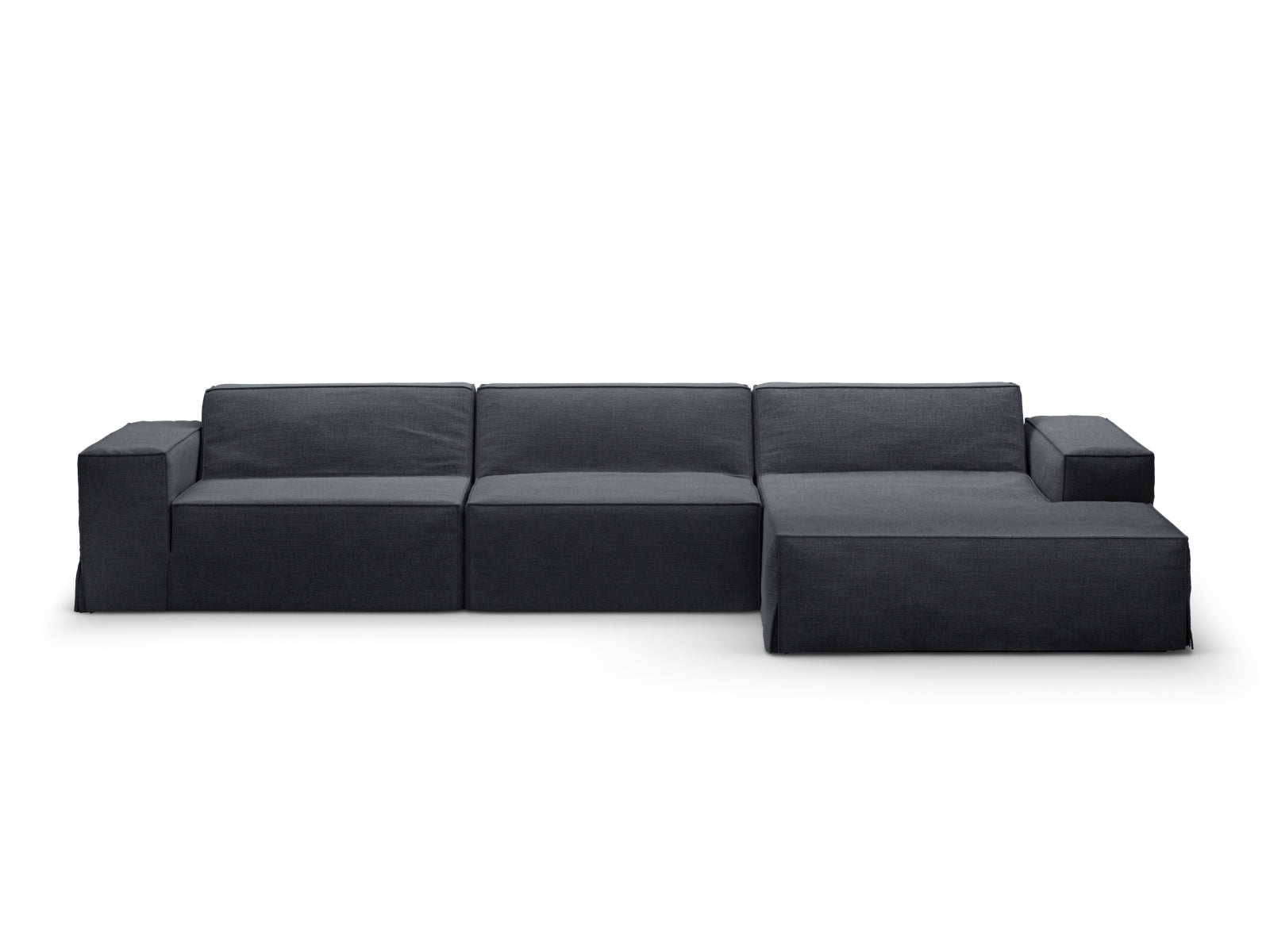 Jodie Modular Ecksofa rechts 4 Sitzer in Grey And Blue präsentiert im Onlineshop von KAQTU Design AG. Ecksofa rechts ist von Micadoni
