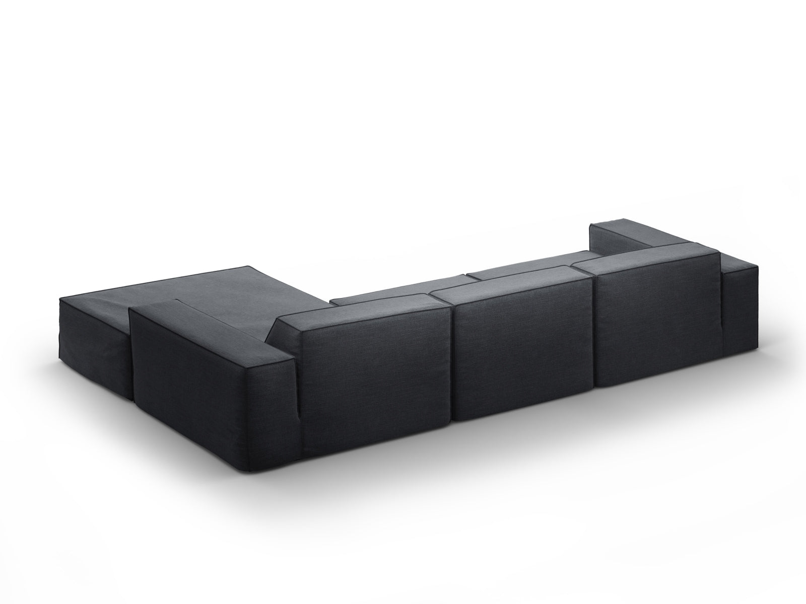 Jodie Modular Ecksofa rechts 4 Sitzer in Grey And Blue präsentiert im Onlineshop von KAQTU Design AG. Ecksofa rechts ist von Micadoni