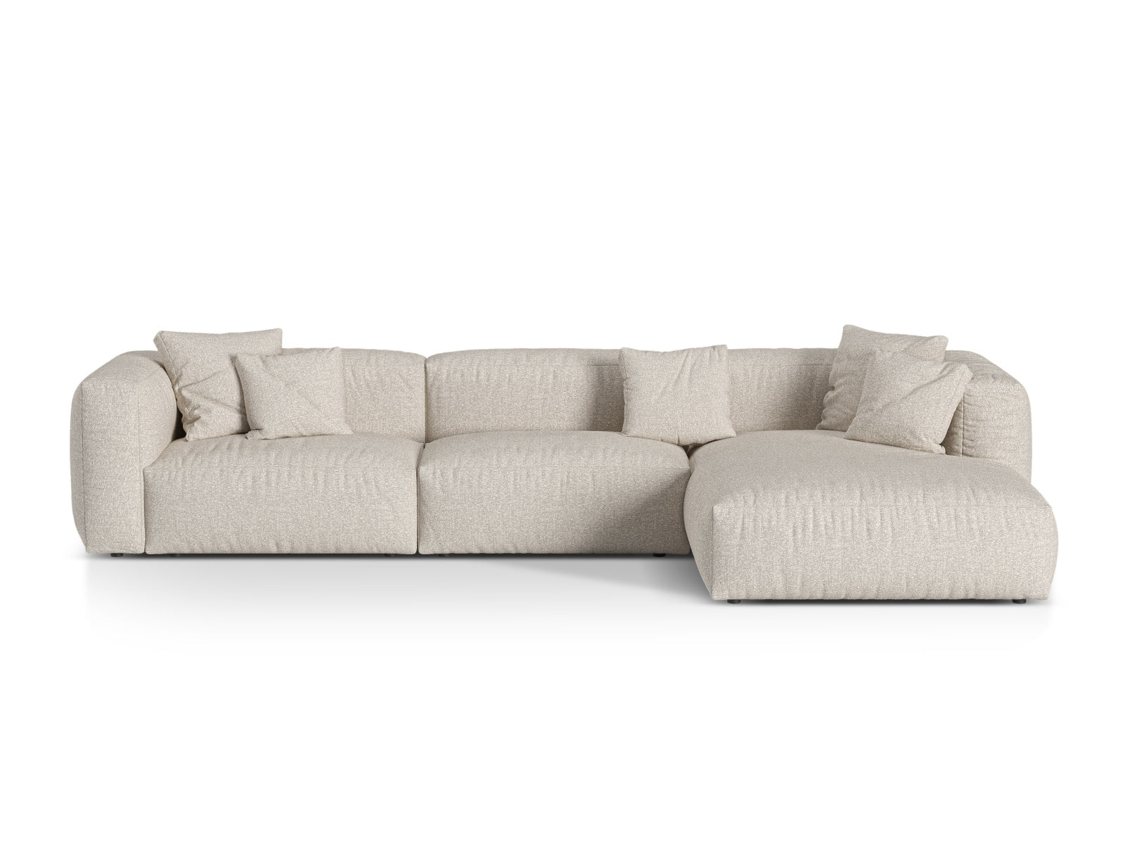 3-Sitzer XL Modular Ecksofa rechts Martina in Beige-Monet präsentiert im Onlineshop von KAQTU Design AG. Ecksofa rechts ist von Micadoni