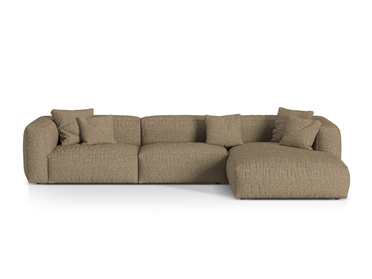 3-Sitzer Modular Ecksofa rechts Martina in Cappuccino-Monet präsentiert im Onlineshop von KAQTU Design AG. Ecksofa rechts ist von Micadoni