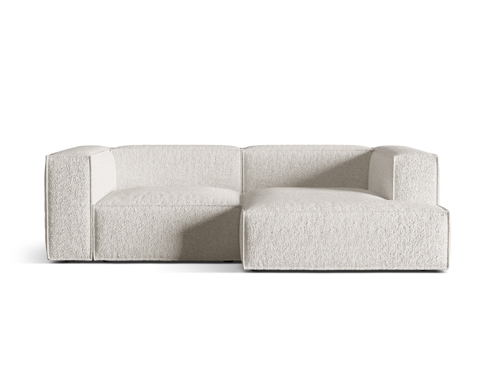 Nuria Boucle Modular Ecksofa rechts 3 Sitzer in Grey Beige Melange-Monet präsentiert im Onlineshop von KAQTU Design AG. L-Sofa rechts ist von Micadoni
