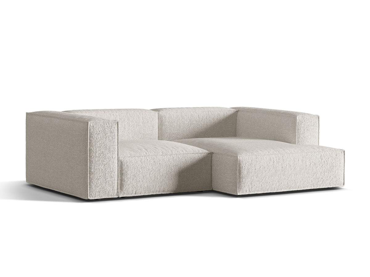 Nuria Boucle Modular Ecksofa rechts 3 Sitzer in Grey Beige Melange-Monet präsentiert im Onlineshop von KAQTU Design AG. L-Sofa rechts ist von Micadoni