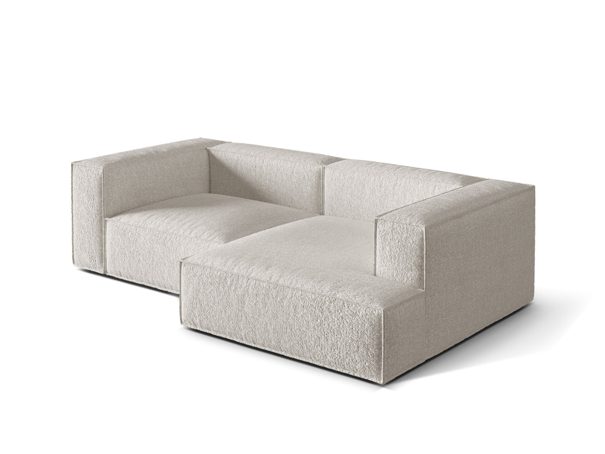 Nuria Boucle Modular Ecksofa rechts 3 Sitzer in Grey Beige Melange-Monet präsentiert im Onlineshop von KAQTU Design AG. L-Sofa rechts ist von Micadoni