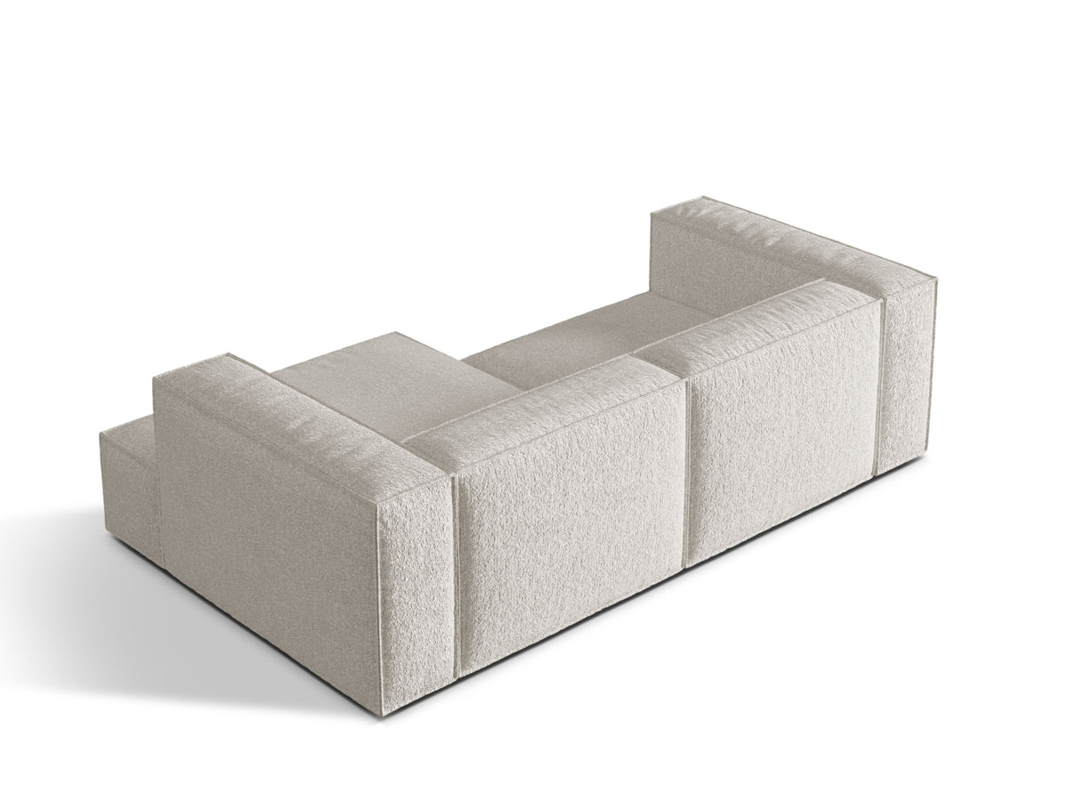 Nuria Boucle Modular Ecksofa rechts 3 Sitzer in Grey Beige Melange-Monet präsentiert im Onlineshop von KAQTU Design AG. L-Sofa rechts ist von Micadoni
