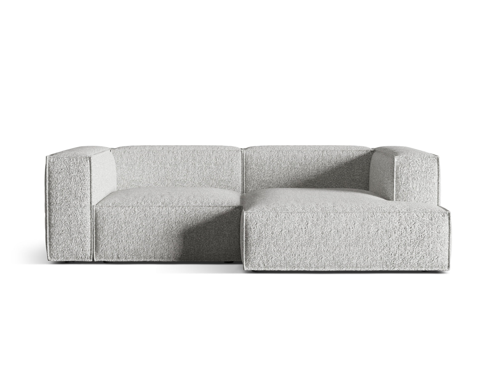 Nuria Boucle Modular Ecksofa rechts 3 Sitzer in Silver präsentiert im Onlineshop von KAQTU Design AG. Ecksofa rechts ist von Micadoni