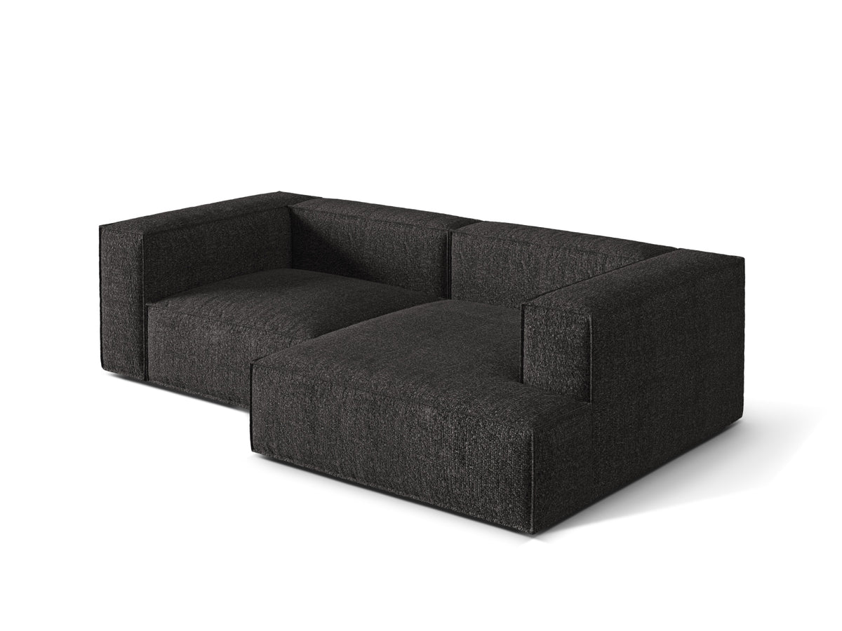 Nuria Boucle Modular Ecksofa rechts 3 Sitzer in Anthracite-Monet präsentiert im Onlineshop von KAQTU Design AG. L-Sofa rechts ist von Micadoni