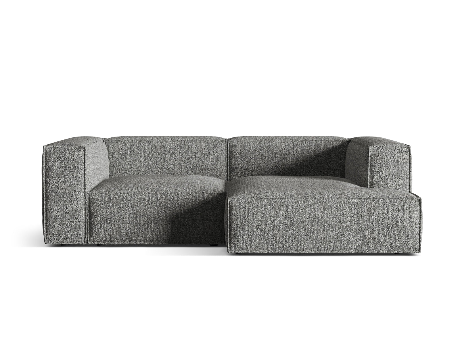 Nuria Boucle Modular Ecksofa rechts 3 Sitzer in Graphite-Monet präsentiert im Onlineshop von KAQTU Design AG. L-Sofa rechts ist von Micadoni