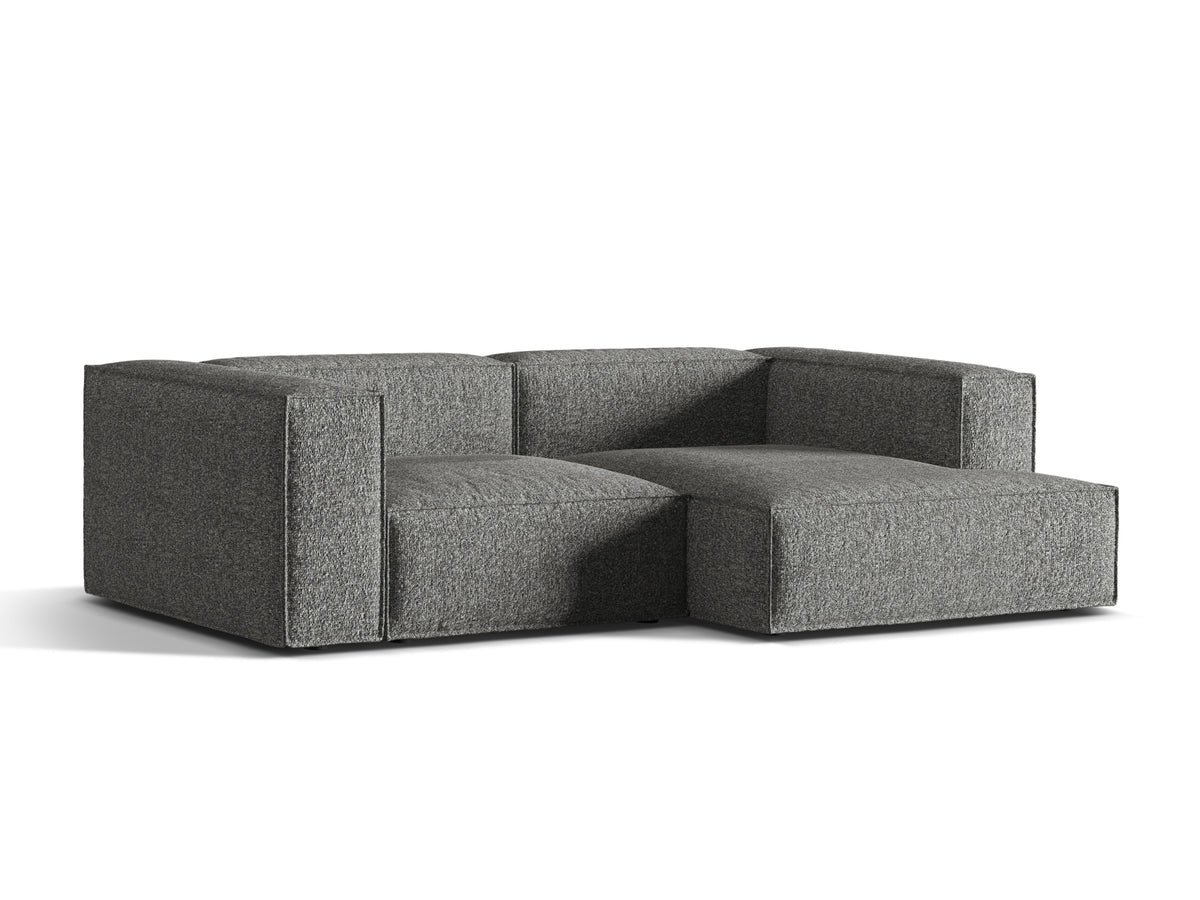 Nuria Boucle Modular Ecksofa rechts 3 Sitzer in Graphite-Monet präsentiert im Onlineshop von KAQTU Design AG. L-Sofa rechts ist von Micadoni
