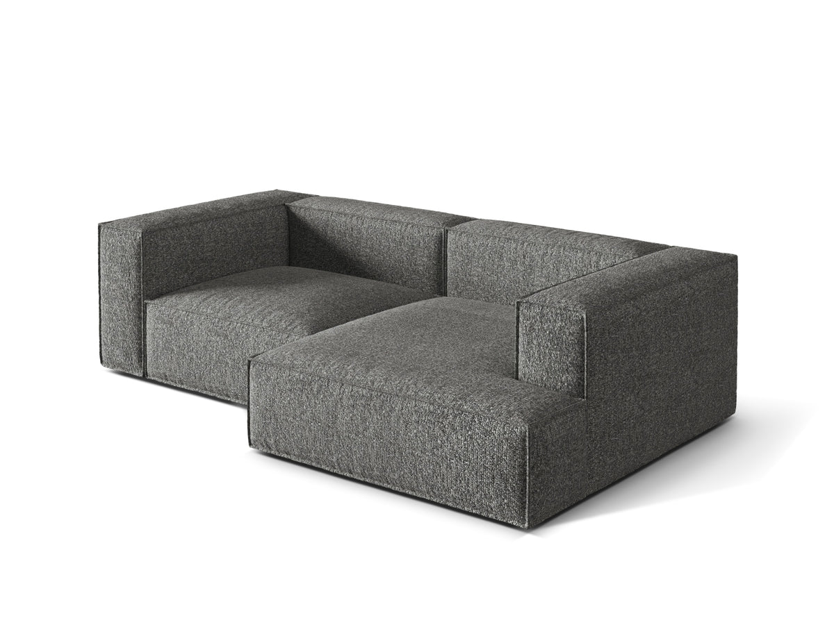Nuria Boucle Modular Ecksofa rechts 3 Sitzer in Graphite-Monet präsentiert im Onlineshop von KAQTU Design AG. L-Sofa rechts ist von Micadoni