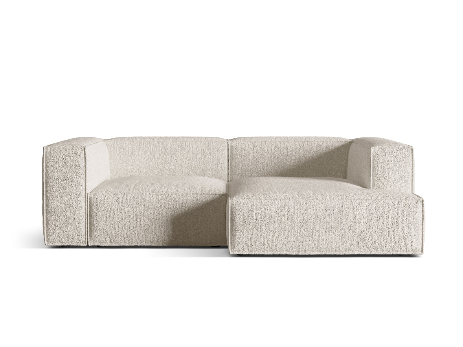 Nuria Boucle Modular Ecksofa rechts 3 Sitzer in Beige präsentiert im Onlineshop von KAQTU Design AG. Ecksofa rechts ist von Micadoni