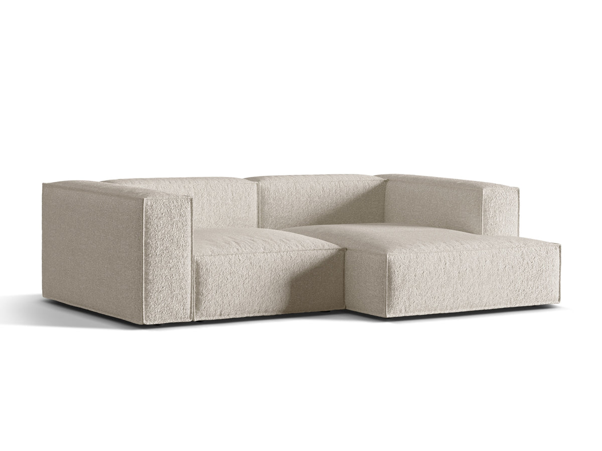 Nuria Boucle Modular Ecksofa rechts 3 Sitzer in Beige-Monet präsentiert im Onlineshop von KAQTU Design AG. L-Sofa rechts ist von Micadoni