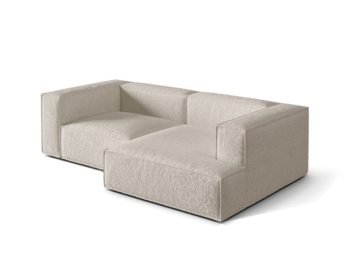 Nuria Boucle Modular Ecksofa rechts 3 Sitzer in Beige-Monet präsentiert im Onlineshop von KAQTU Design AG. L-Sofa rechts ist von Micadoni