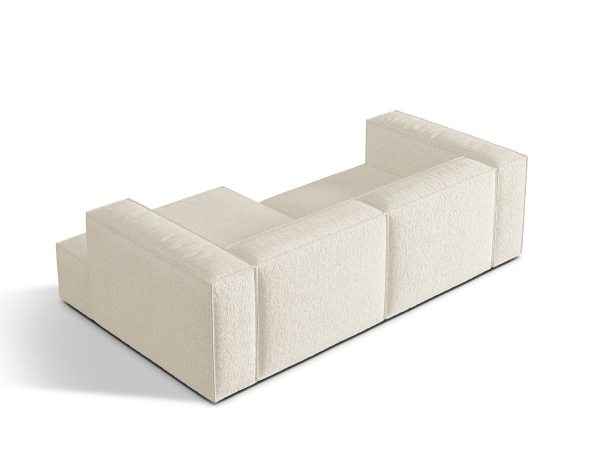 Nuria Boucle Modular Ecksofa rechts 3 Sitzer in Ivory-Monet präsentiert im Onlineshop von KAQTU Design AG. L-Sofa rechts ist von Micadoni