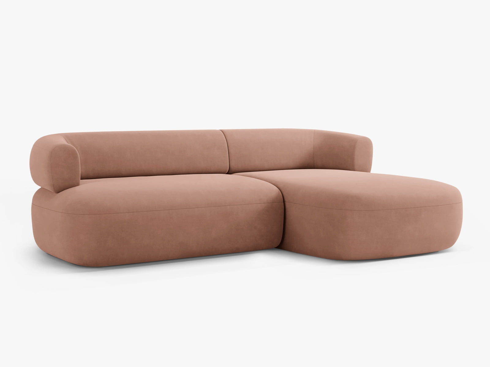 Erleben Sie das Jenny Velour Ecksofa rechts 5 Sitzer von Micadoni – ein elegantes Möbelstück, das Stil, Komfort und Funktionalität vereint.