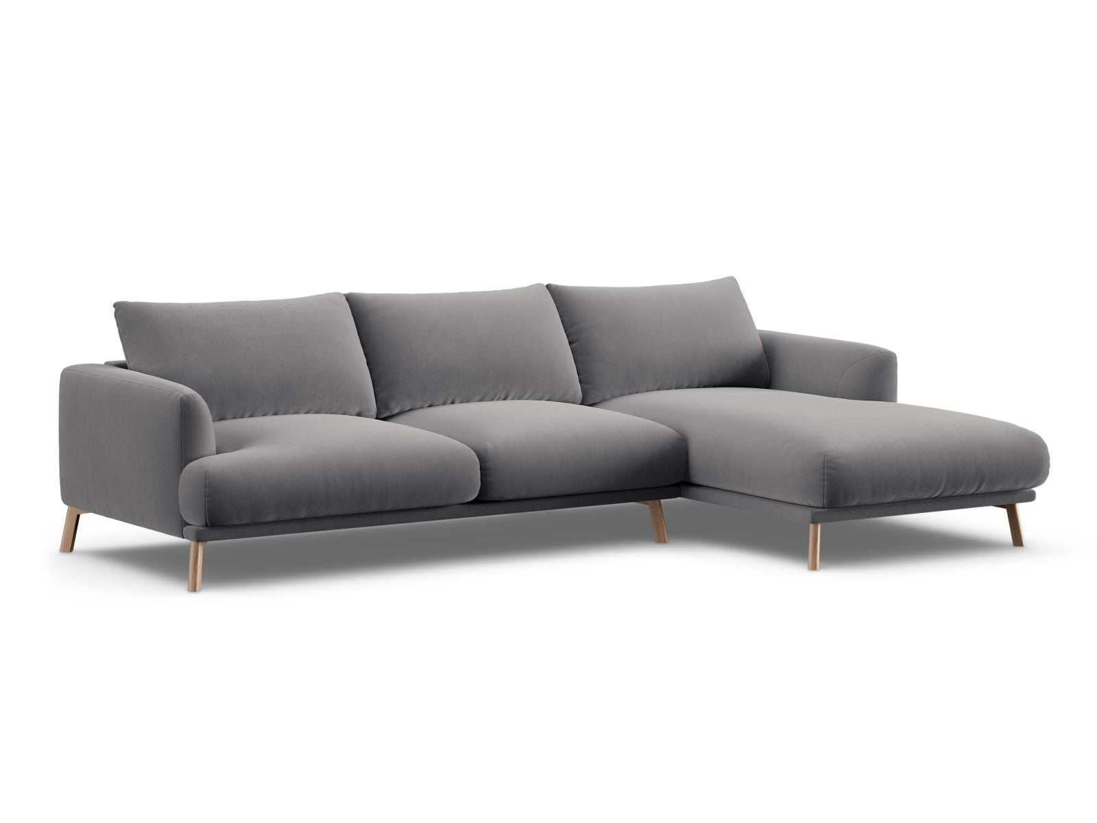 Stylisches 4-Sitzer Ecksofa rechts Naomi von Micadoni, perfekt für entspannte Abende und zeitgemäße Einrichtung.