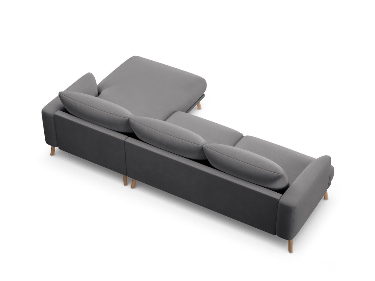 4-Sitzer Ecksofa rechts Naomi in Grey-Salvador präsentiert im Onlineshop von KAQTU Design AG. Ecksofa rechts ist von Micadoni