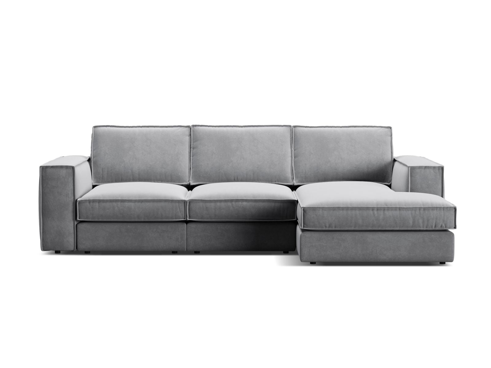 3-Sitzer Modular Ecksofa rechts Pola in Grey-Salvador präsentiert im Onlineshop von KAQTU Design AG. Ecksofa rechts ist von Micadoni