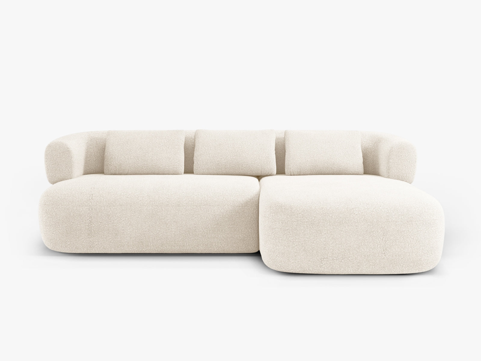 Jenny Boucle Ecksofa rechts 5 Sitzer in Beige präsentiert im Onlineshop von KAQTU Design AG. Ecksofa rechts ist von Micadoni