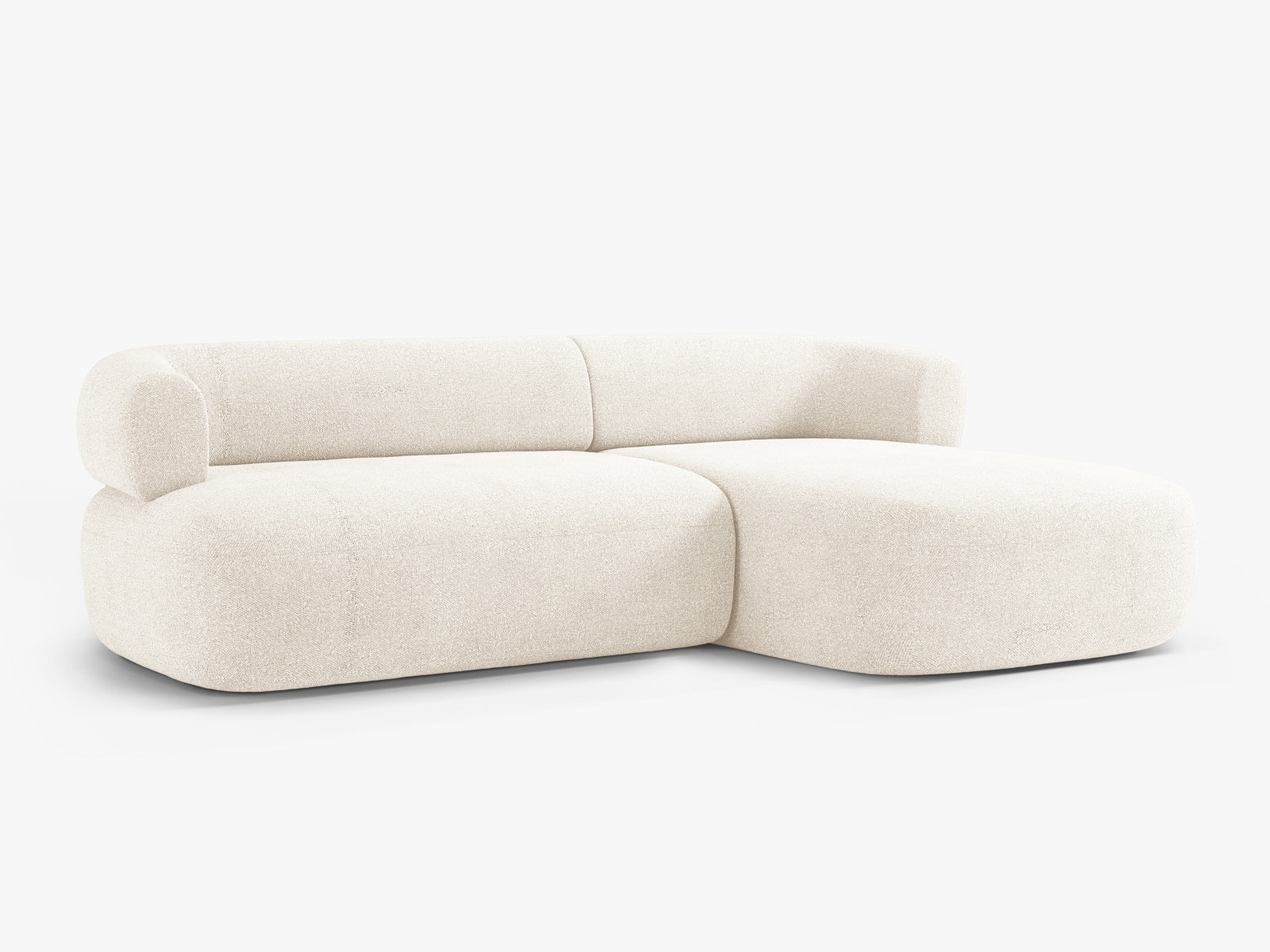 Erleben Sie das Jenny Boucle Ecksofa rechts 5 Sitzer von Micadoni – elegantes Design, hoher Komfort und vielseitige Farboptionen für Ihr Zuhause!