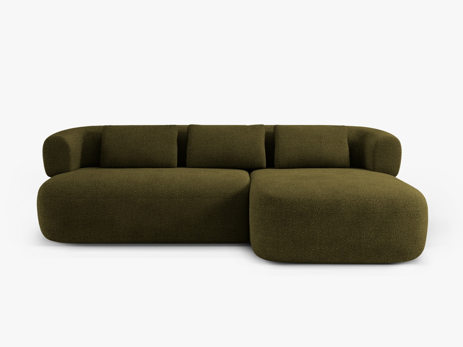 Jenny Boucle Ecksofa rechts 5 Sitzer in Green präsentiert im Onlineshop von KAQTU Design AG. Ecksofa rechts ist von Micadoni
