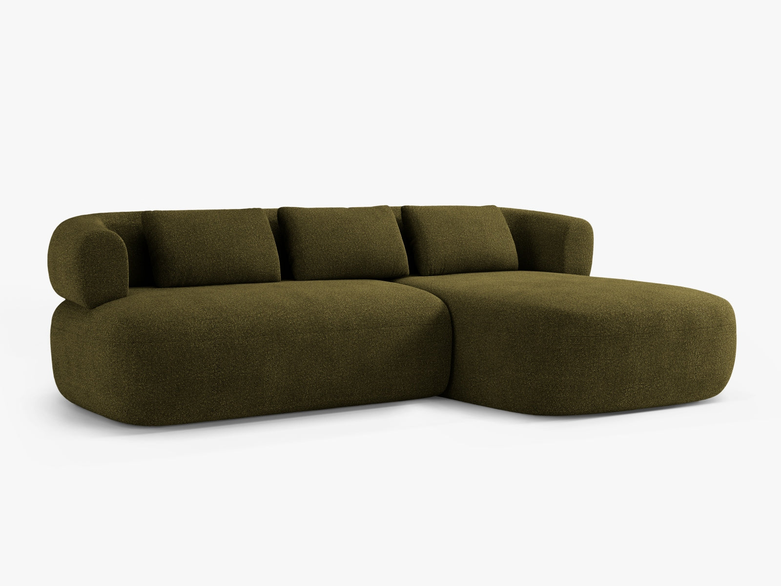 Entdecken Sie das stilvolle Jenny Boucle Ecksofa rechts 5 Sitzer von Micadoni – ideal für Komfort und Eleganz in Ihrem Wohnzimmer.