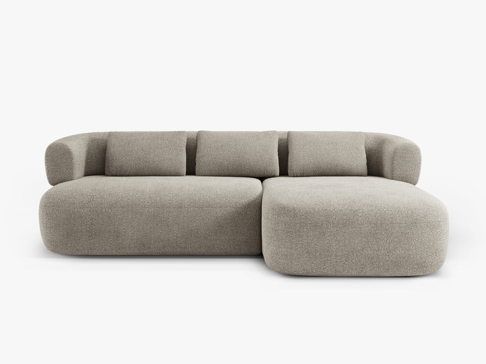 Jenny Boucle Ecksofa rechts 5 Sitzer in Light Grey präsentiert im Onlineshop von KAQTU Design AG. Ecksofa rechts ist von Micadoni