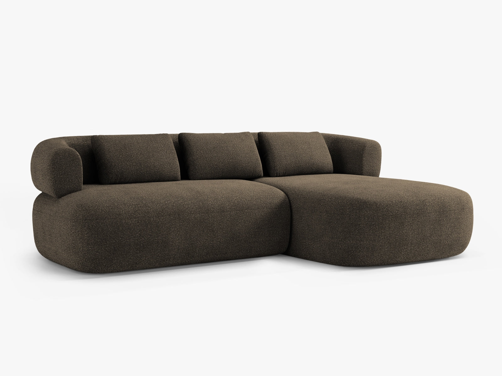 Entdecken Sie das stilvolle Jenny Boucle Ecksofa rechts 5 Sitzer von Micadoni – ideal für Komfort und Eleganz in Ihrem Wohnzimmer.