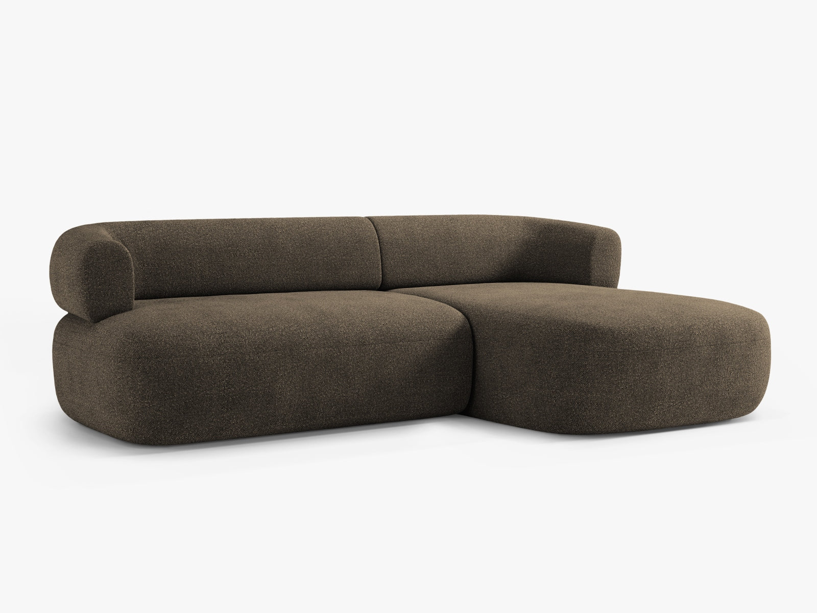 Erleben Sie das Jenny Boucle Ecksofa rechts 5 Sitzer von Micadoni – ein elegantes Möbelstück, das Stil und Gemütlichkeit in Ihr Zuhause bringt.
