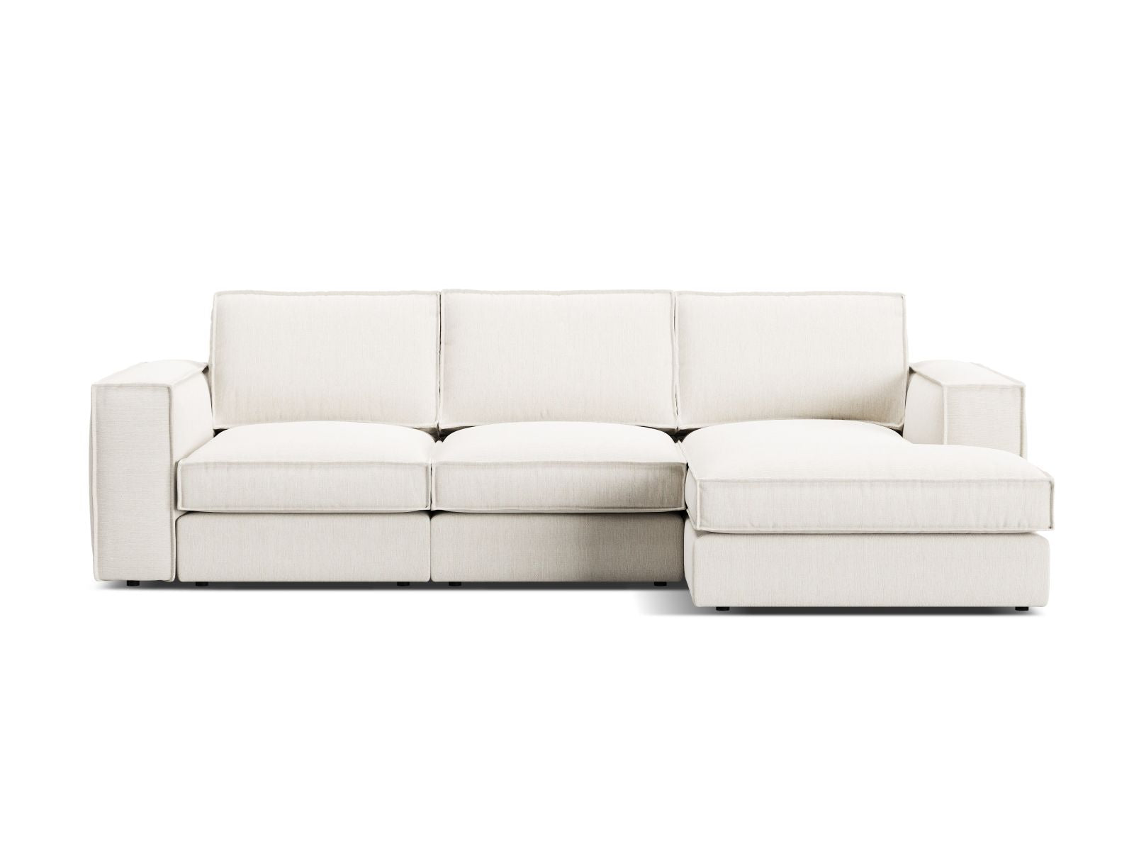 3-Sitzer Ecksofa rechts Pola in White-Babel präsentiert im Onlineshop von KAQTU Design AG. Ecksofa rechts ist von Micadoni